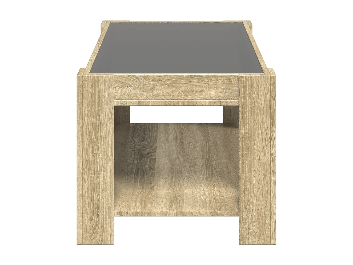 Tavolino Salotto con LED Rovere Sonoma 93x53x45 cm Multistrato