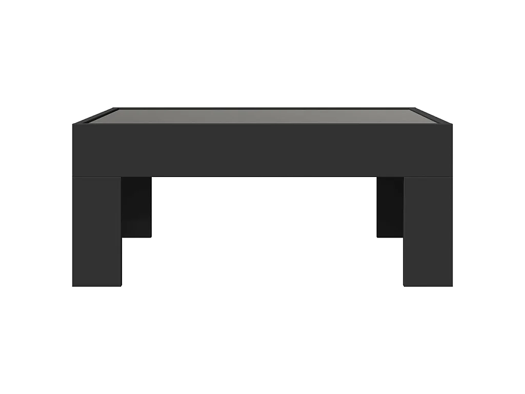 Couchtisch mit Infinity-LED Schwarz 70x50x30 cm