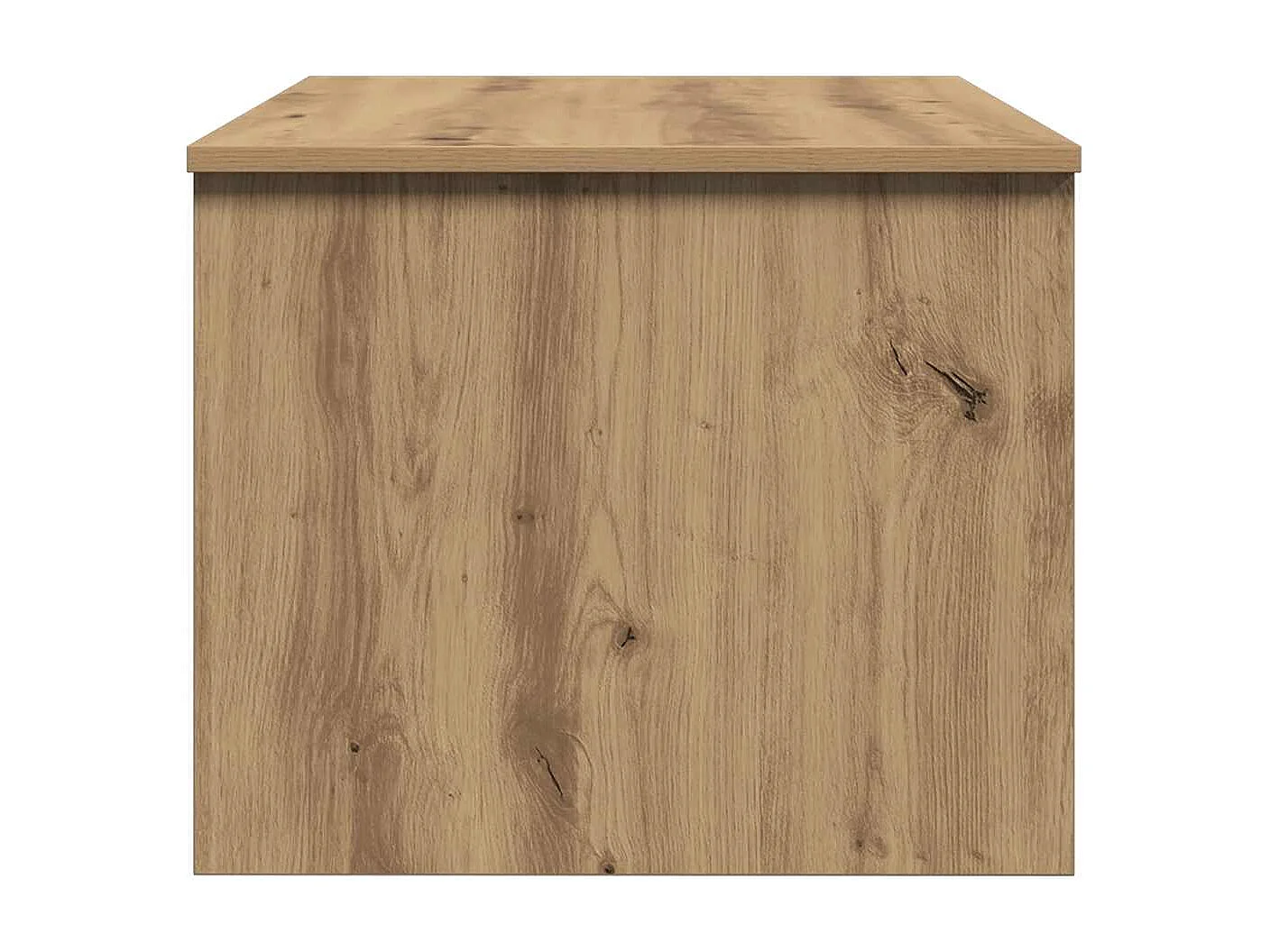 Table basse chêne artisanal 80x50,5x41,5 cm bois d'ingénierie