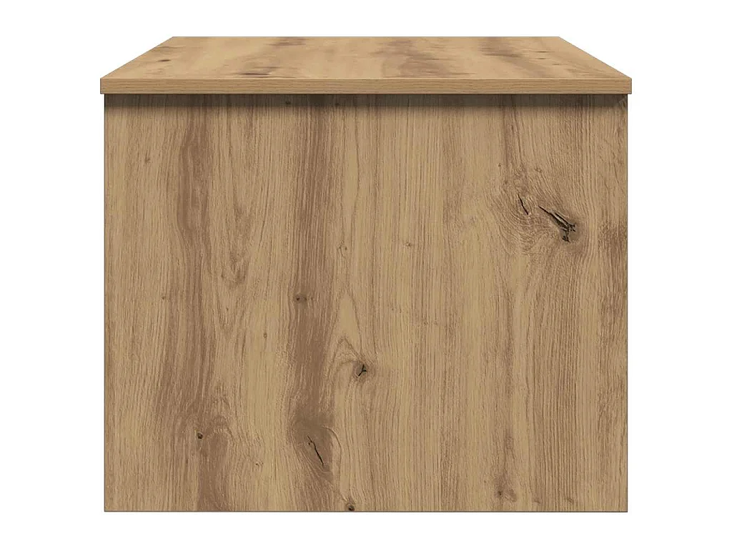 Table basse chêne artisanal 80x50,5x41,5 cm bois d'ingénierie