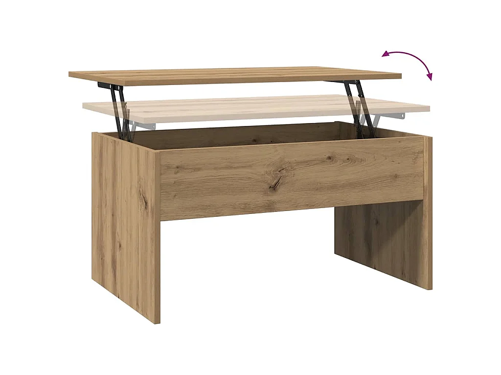 Couchtisch Artisan-Eiche 80x50,5x41,5 cm Holzwerkstoff