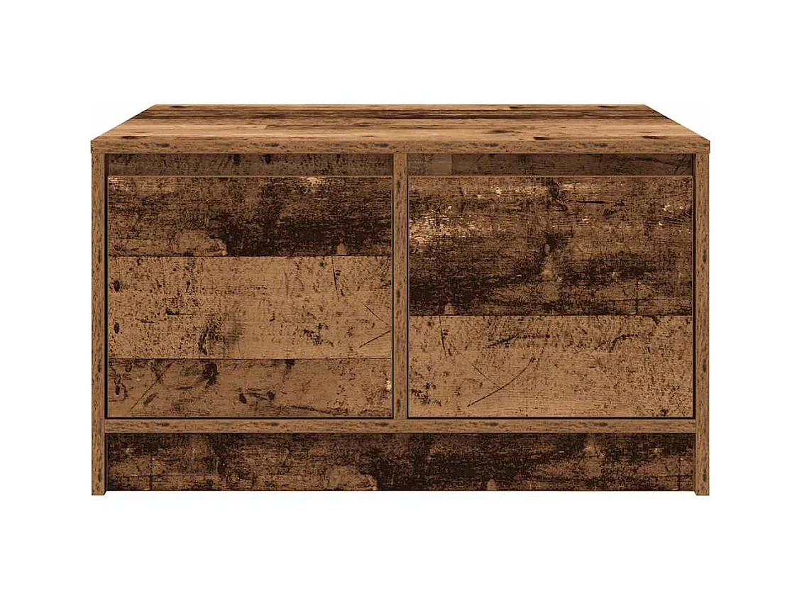 Table basse avec tiroirs vieux bois 70,5x70x40 cm