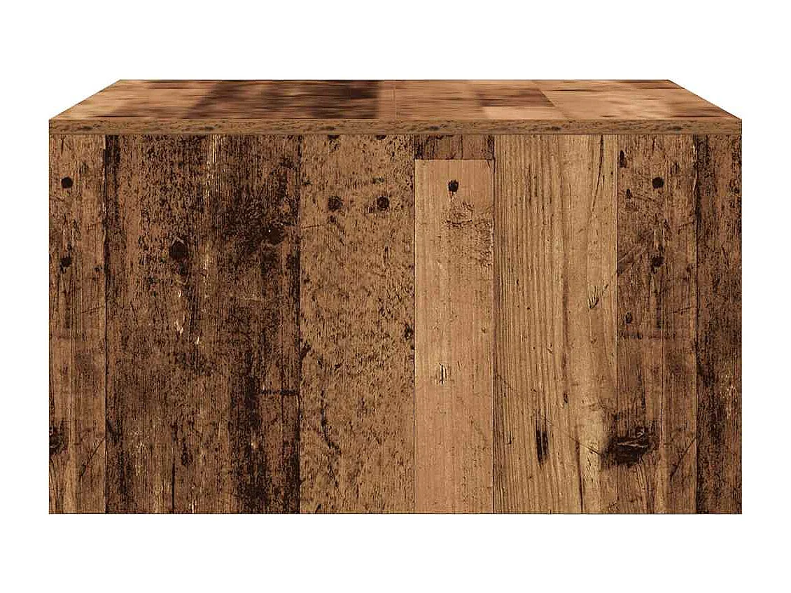 Table basse avec tiroirs vieux bois 70,5x70x40 cm
