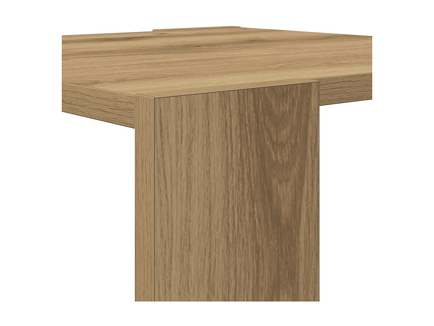 Table basse chêne artisanal 40x40x30 cm bois d'ingénierie