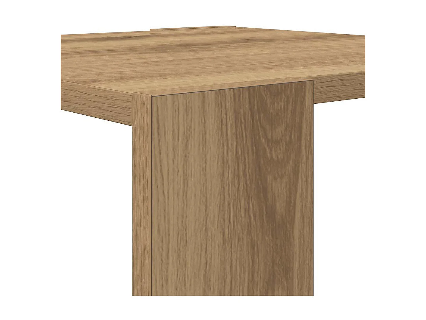 Salontafel 40x40x30 cm bewerkt hout artisanaal eikenkleur