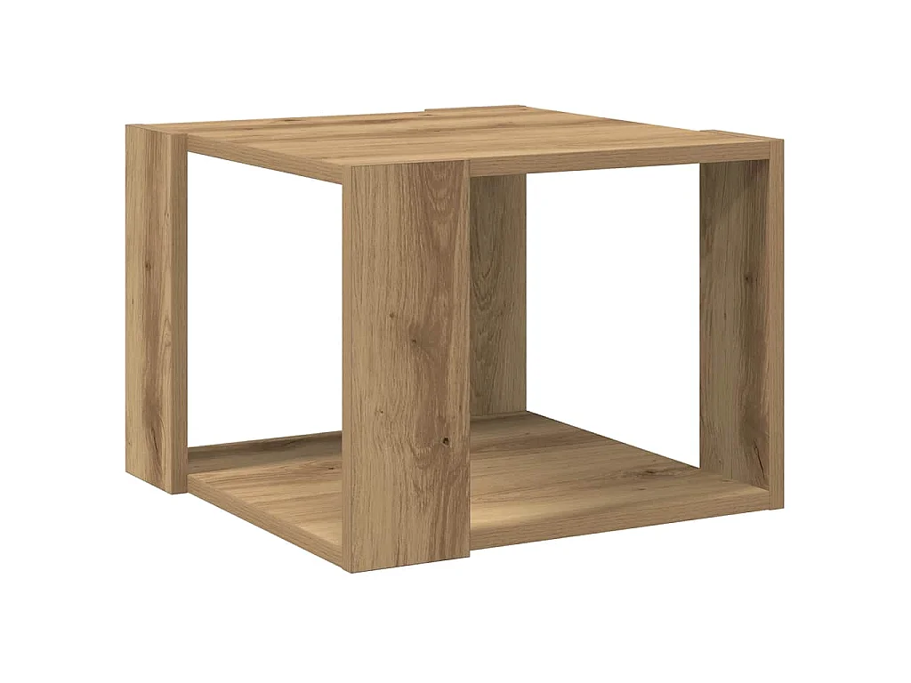 Tavolino Salotto Rovere Artigianale 40x40x30 cm in Truciolato