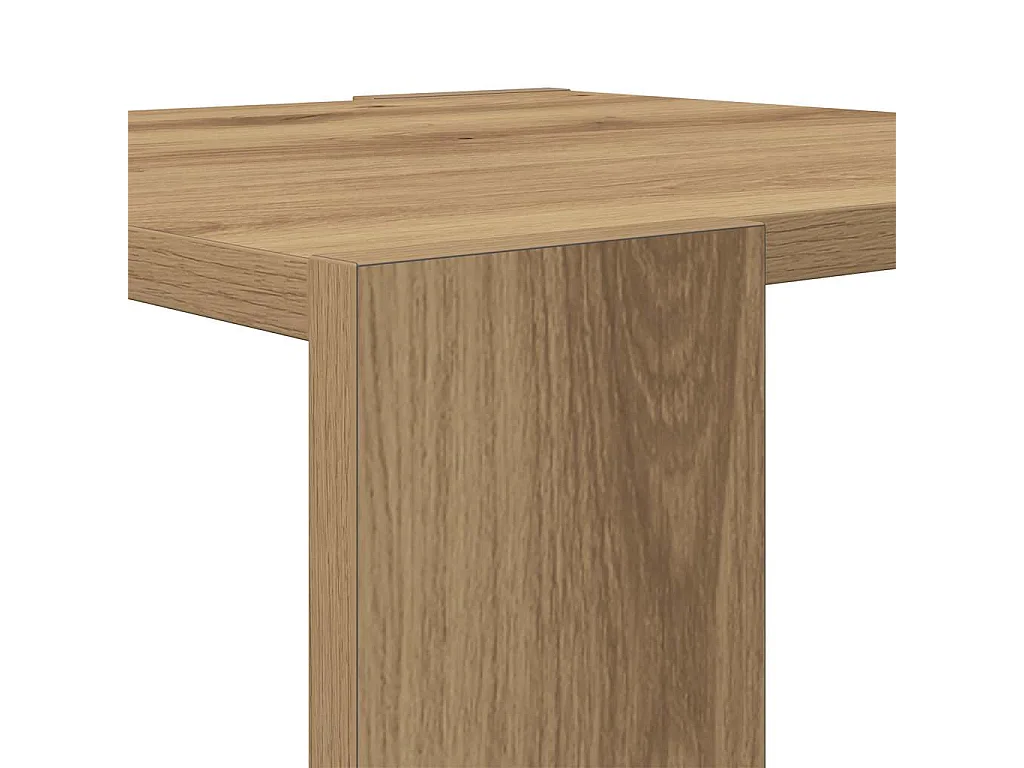 Table basse chêne artisanal 40x40x30 cm bois d'ingénierie