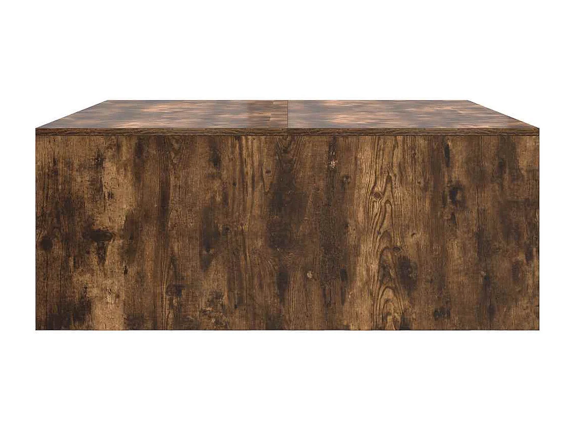 Table basse avec tiroirs chêne fumé 100x100x40 cm