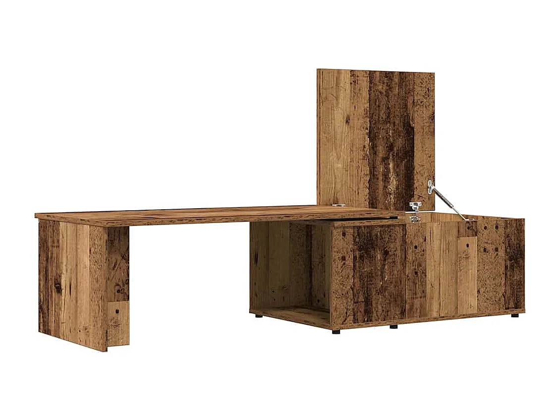 Table basse vieux bois 150x50x35 cm bois d'ingénierie