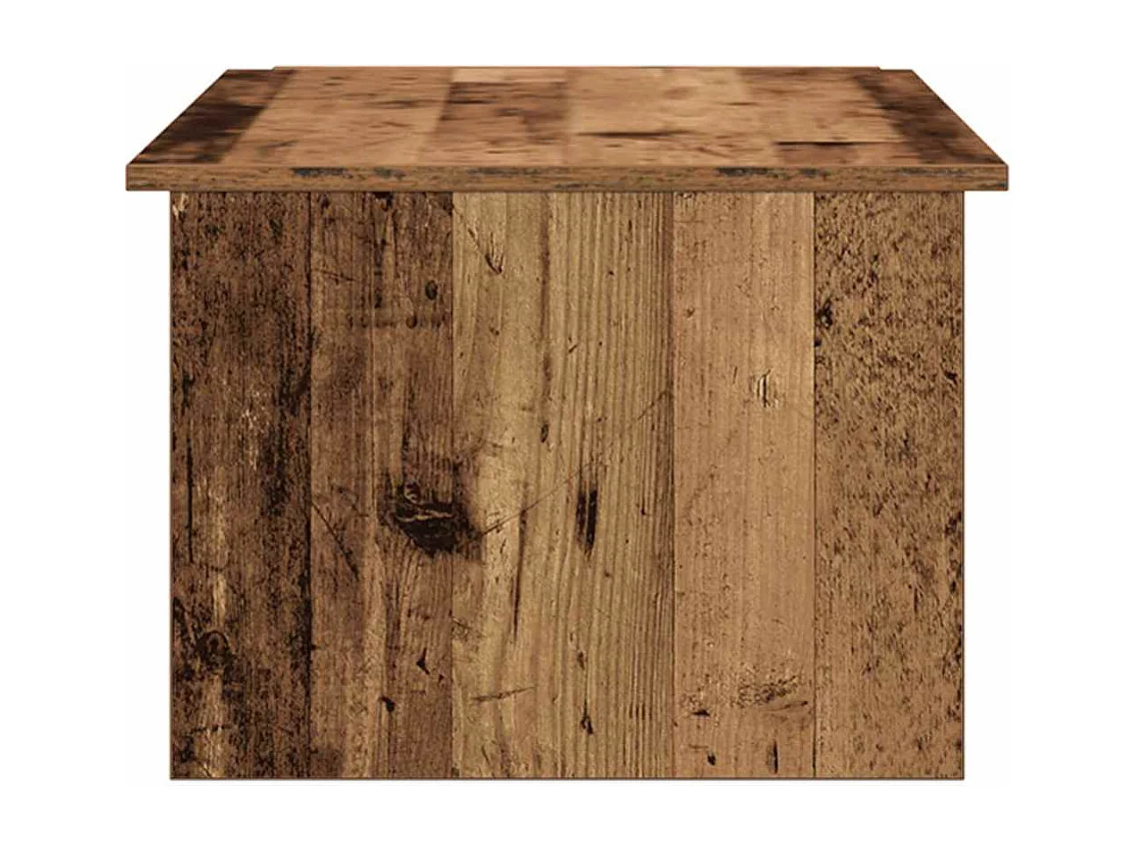 Mesa de centro madera contrachapada envejecida 150x50x35 cm