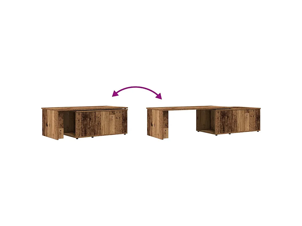 Tavolino da Salotto Legno Vecchio 150x50x35 cm Truciolato