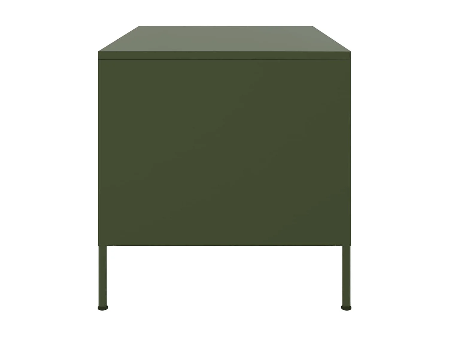 Salontafel 68x50x50,5 cm staal olijfgroen