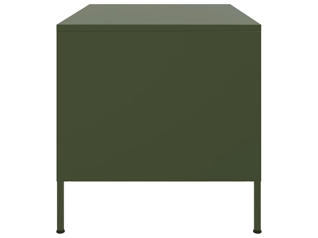 Couchtisch Olivgrün 68x50x50,5 cm Stahl