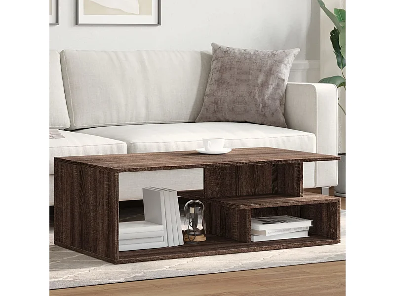 Couchtisch Braun Eichen-Optik 102x55x35 cm Holzwerkstoff