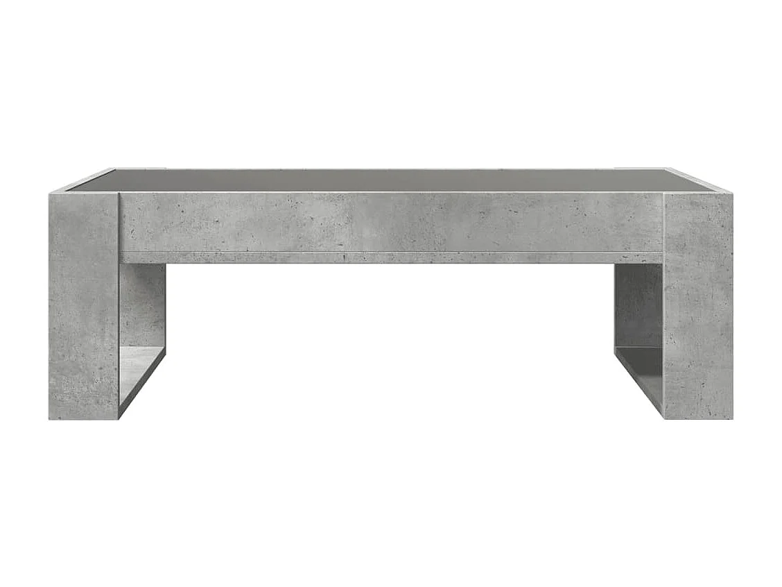 Couchtisch mit Infinity-LED Betongrau 90x53x30 cm