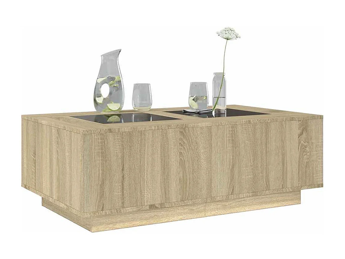 Table basse avec LED infini chêne sonoma 116x69x40 cm