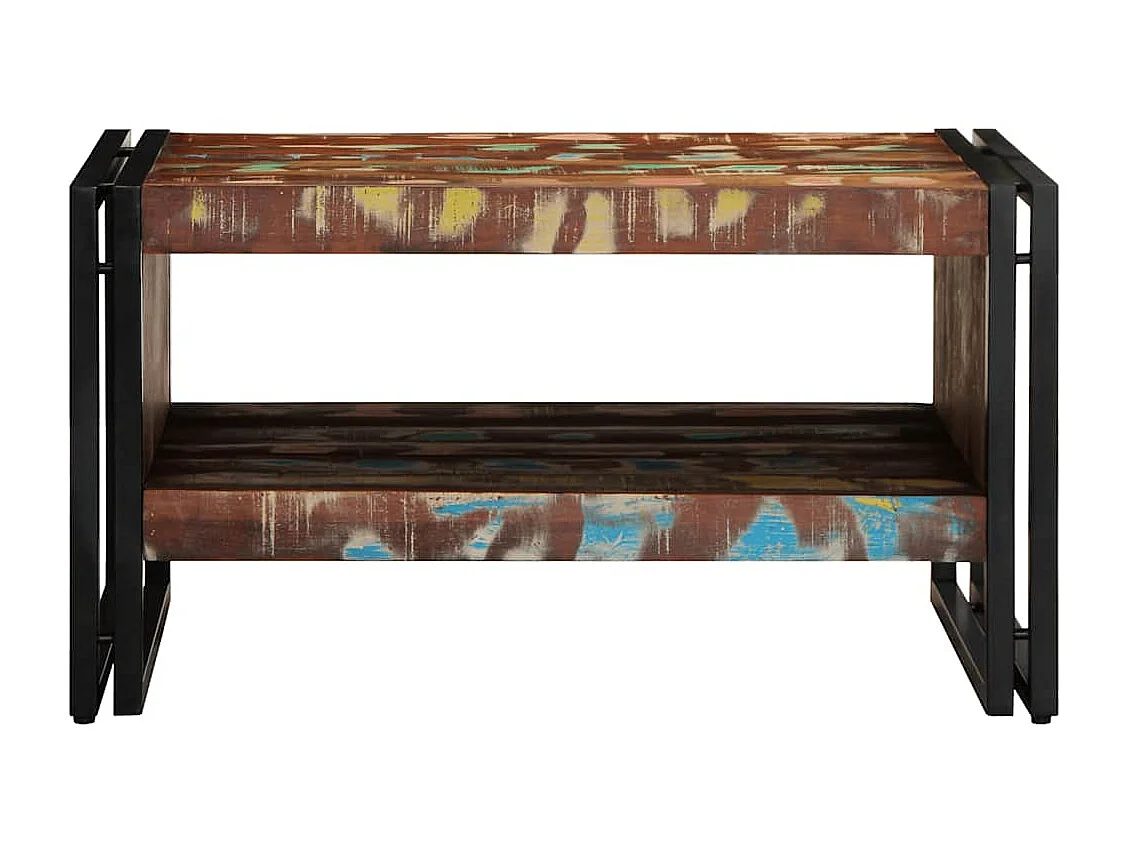 Couchtisch Mehrfarbig 70x50x38 cm Altholz Massivholz