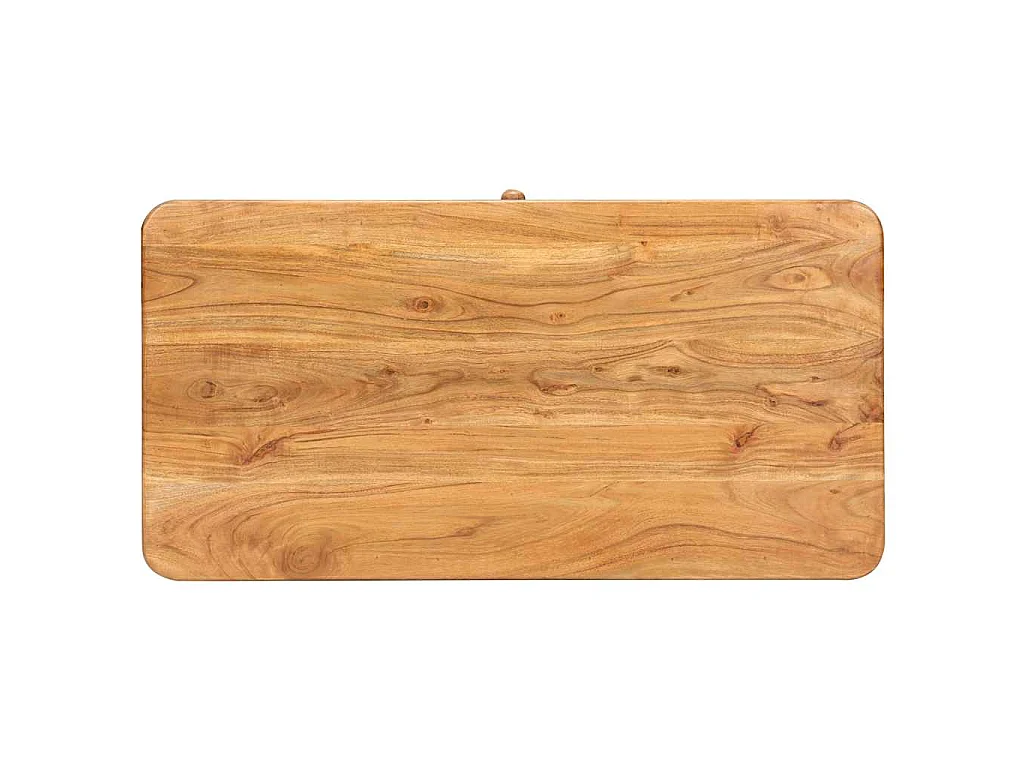 Mesa de centro madera maciza de acacia 100x50x40 cm