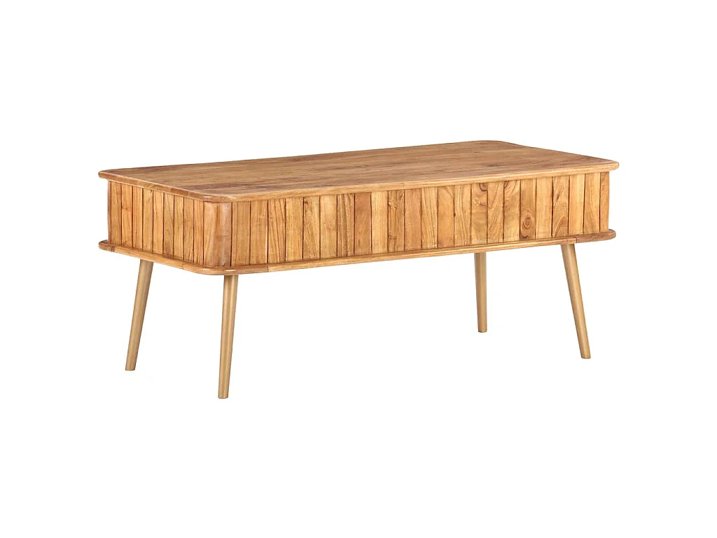 Mesa de centro madera maciza de acacia 100x50x40 cm