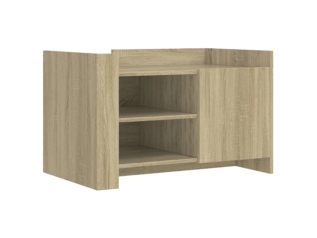Table basse chêne sonoma 80x50x50 cm bois d'ingénierie