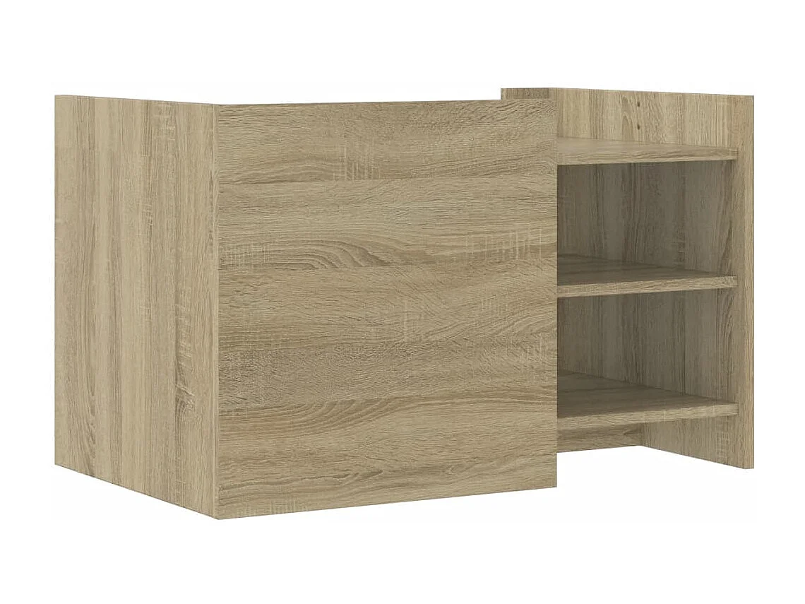 Table basse chêne sonoma 80x50x50 cm bois d'ingénierie