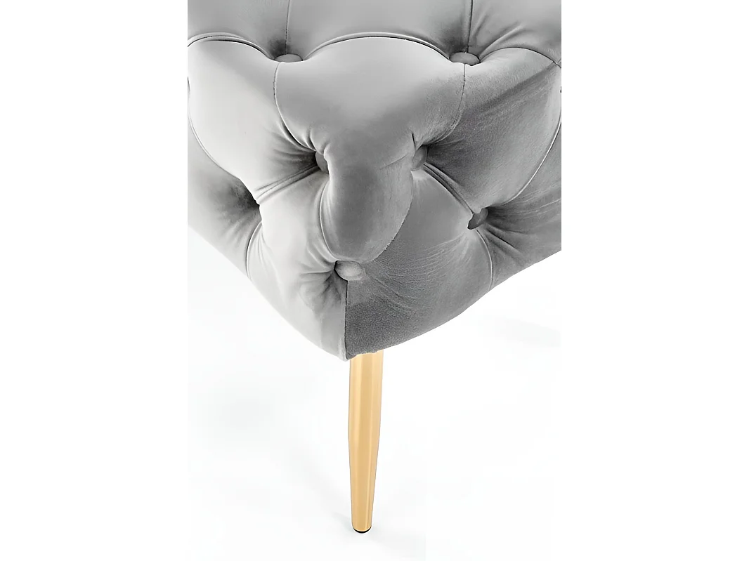 Sitzbank Antera/Samtstoffbezug/Grau&Gold