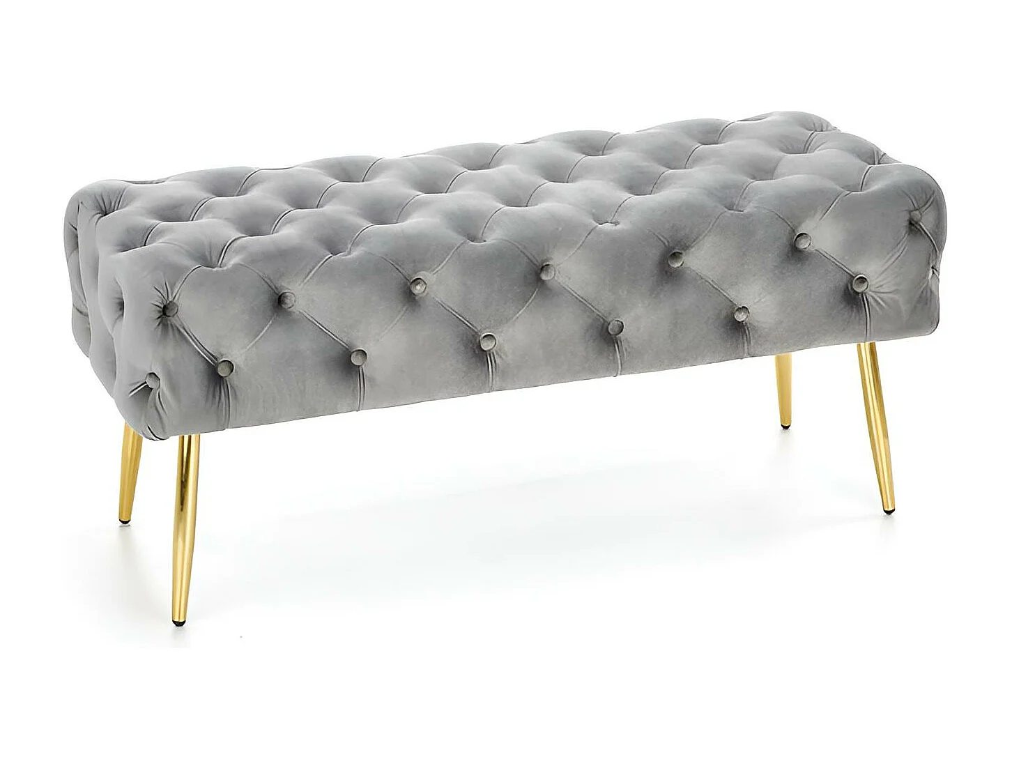 Sitzbank Antera/Samtstoffbezug/Grau&Gold