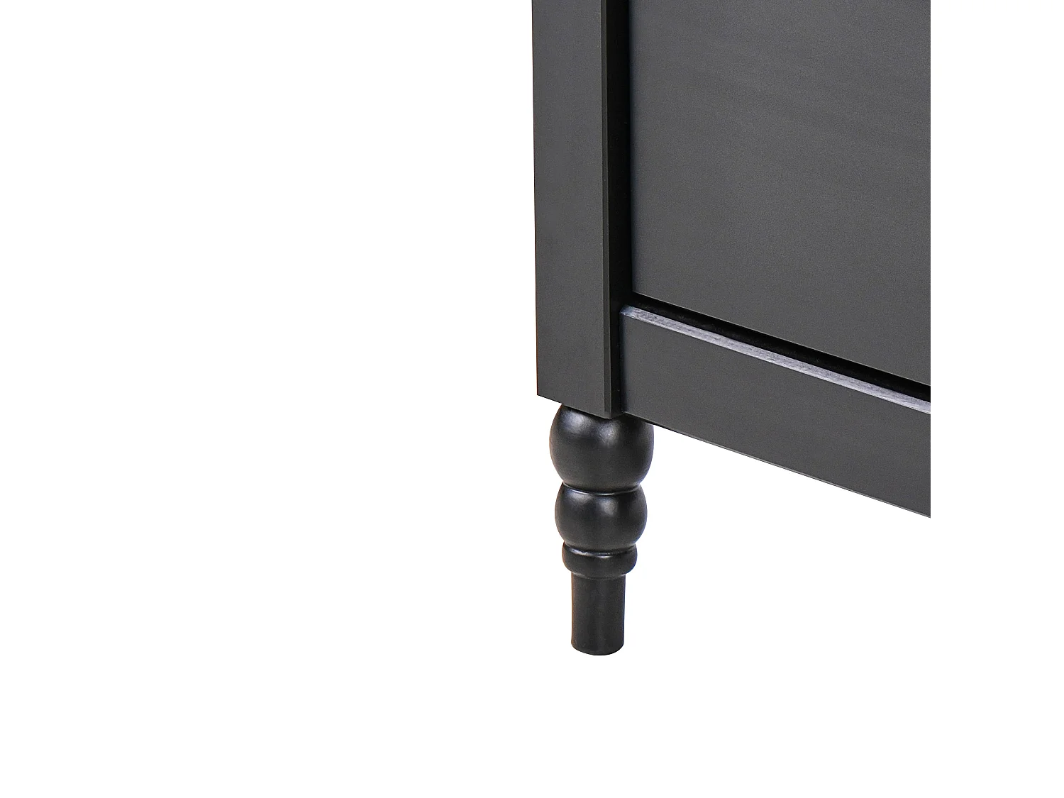 Nachttisch Kiefernholz schwarz/braun 2 Schubladen Nachtschrank Shillington