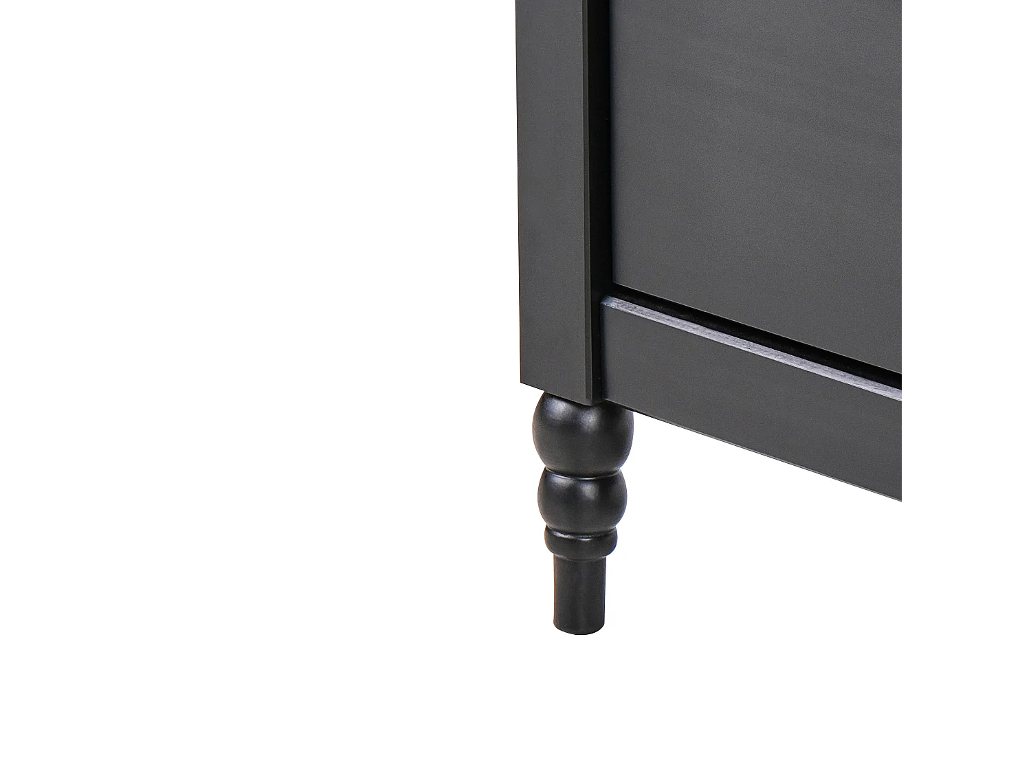 Nachttisch Kiefernholz schwarz/braun 2 Schubladen Nachtschrank Shillington