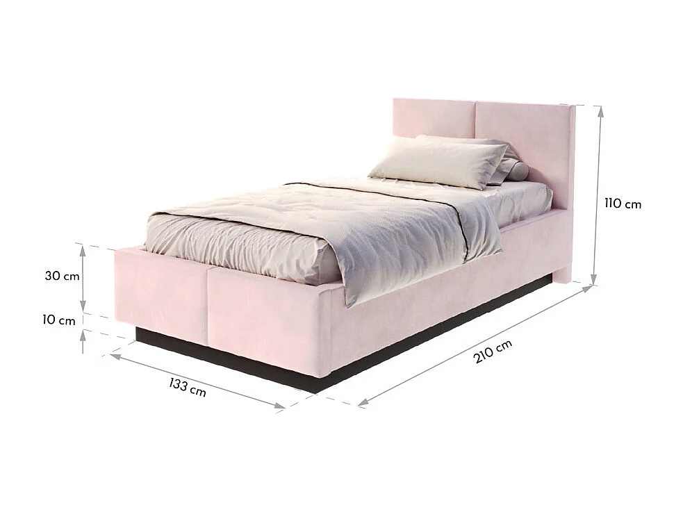 Lit coffre Aveiro 120 x 200 cm avec sommier à lattes relevable Blanc