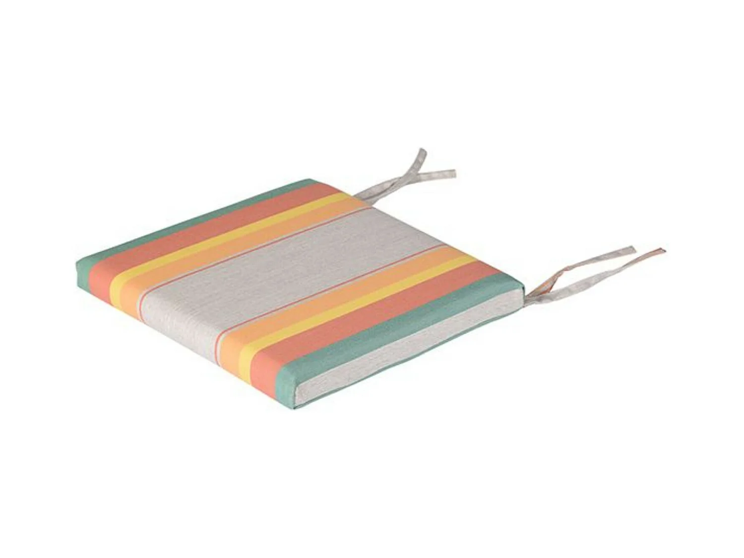 Assise de chaise déhoussables 36 x 40 cm - 100% Coton- Orange/Bleu - CANARIES