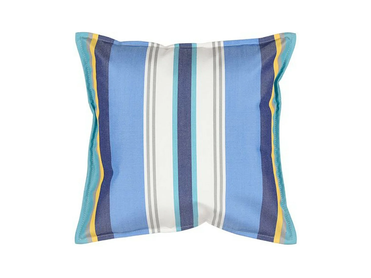 Petit coussin carré 40 x 40 cm - 100% Coton - Bleu/Blanc - PAROS
