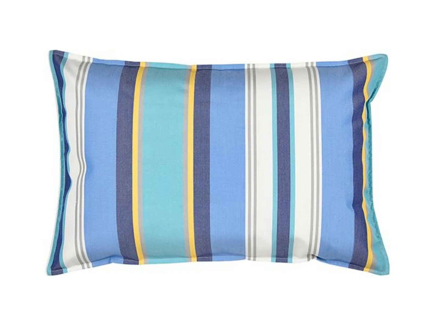 Coussin rectangulaire 70 x 45 cm - 100% Coton- Bleu/Blanc - PAROS