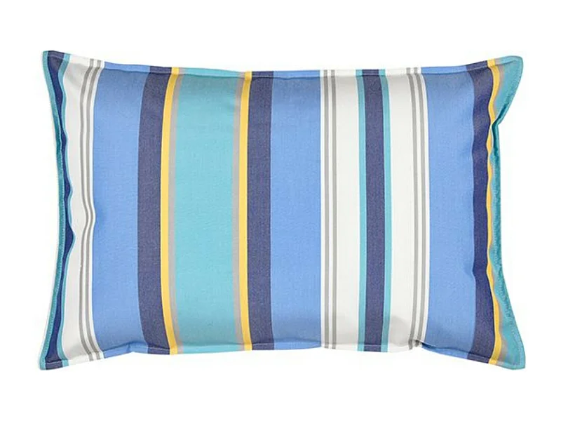 Coussin rectangulaire 70 x 45 cm - 100% Coton- Bleu/Blanc - PAROS