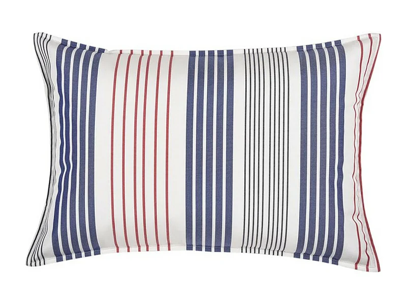 Coussin rectangulaire 70 x 45 cm - 100% Coton- Bleu/Blanc - SANTORIN