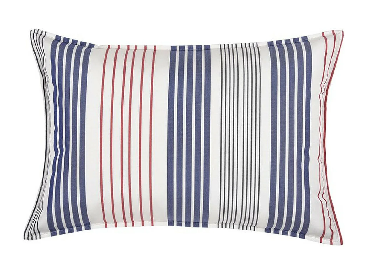 Coussin rectangulaire 70 x 45 cm - 100% Coton- Bleu/Blanc - SANTORIN