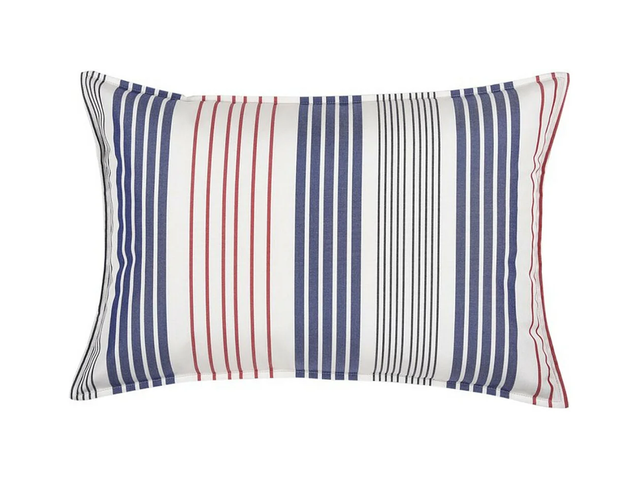 Coussin rectangulaire 70 x 45 cm - 100% Coton- Bleu/Blanc - SANTORIN