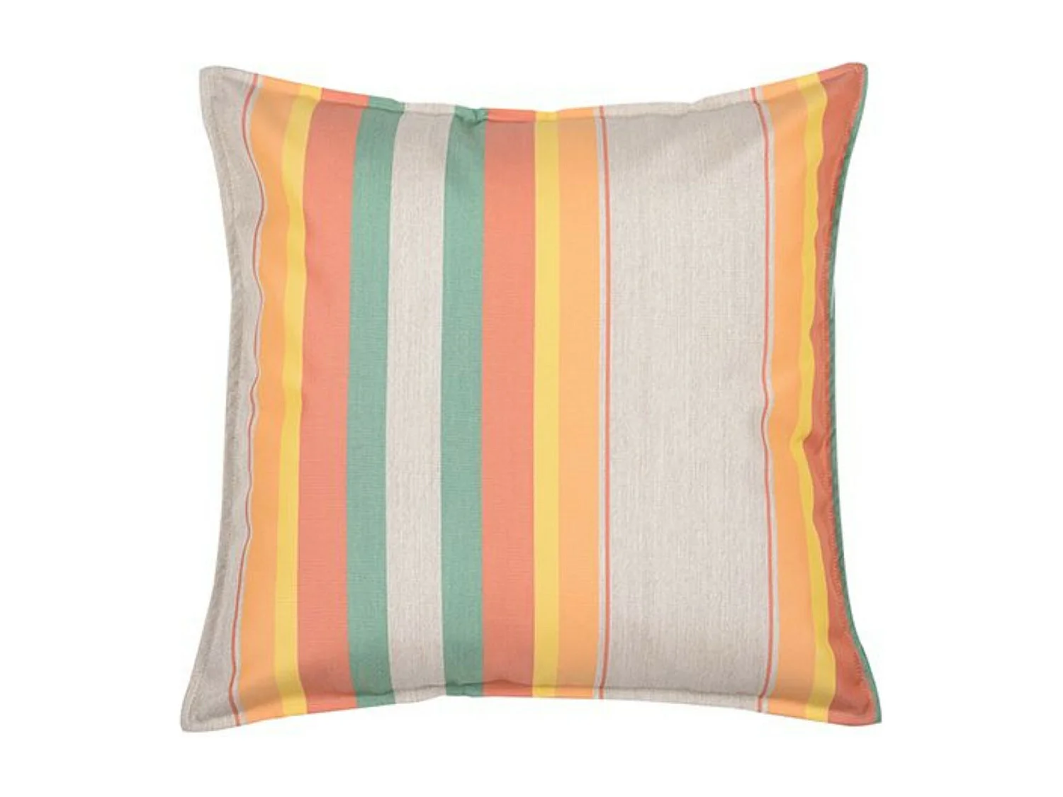 Moyen coussin carré 60 x 60 cm - 100% Coton- Orange/Bleu - CANARIES