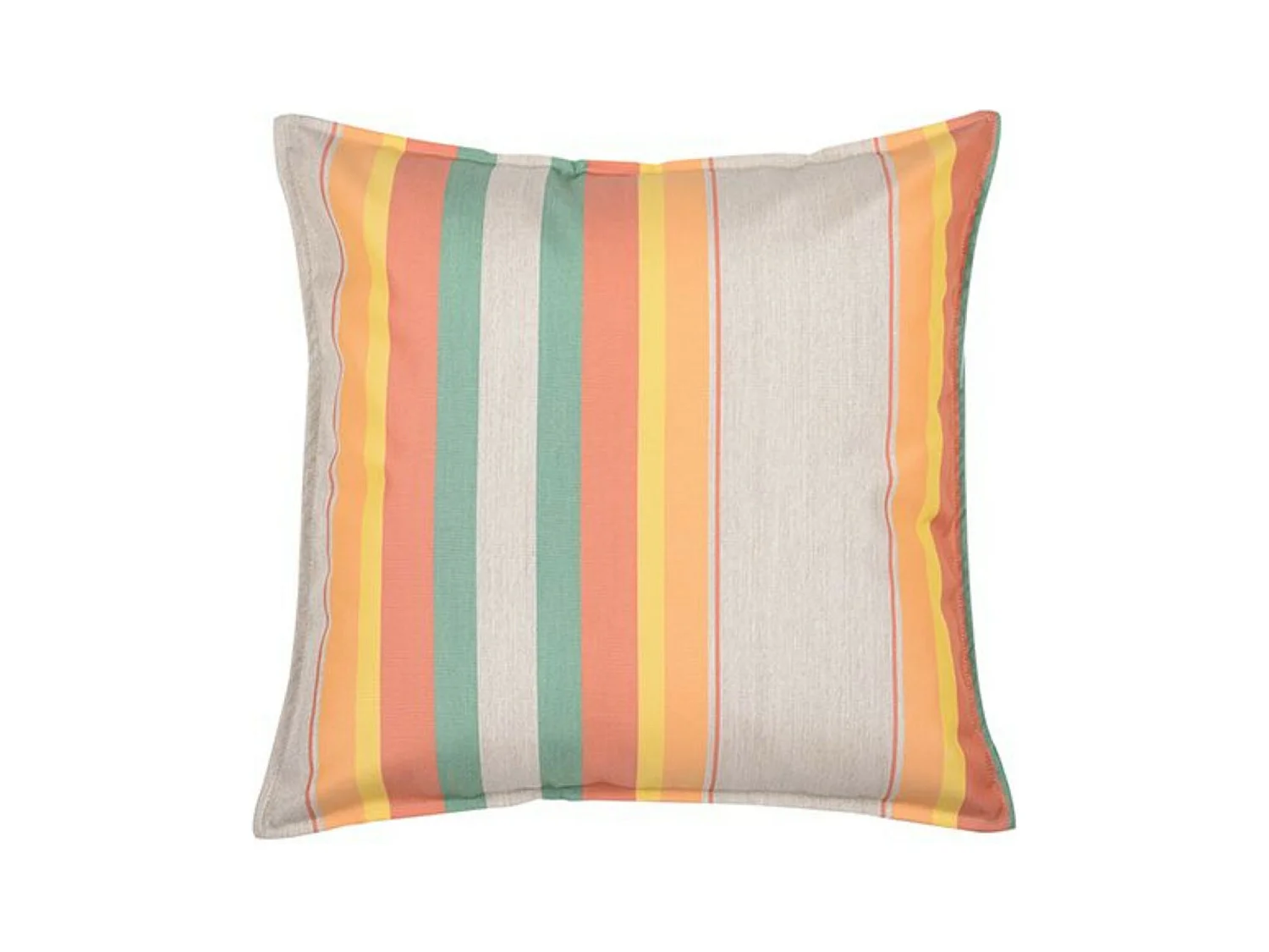Moyen coussin carré 60 x 60 cm - 100% Coton- Orange/Bleu - CANARIES