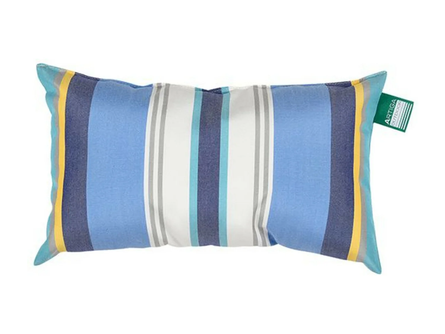 Mini coussin rectangulaire 40 x 24 cm - 100% Coton- Bleu/Blanc - PAROS