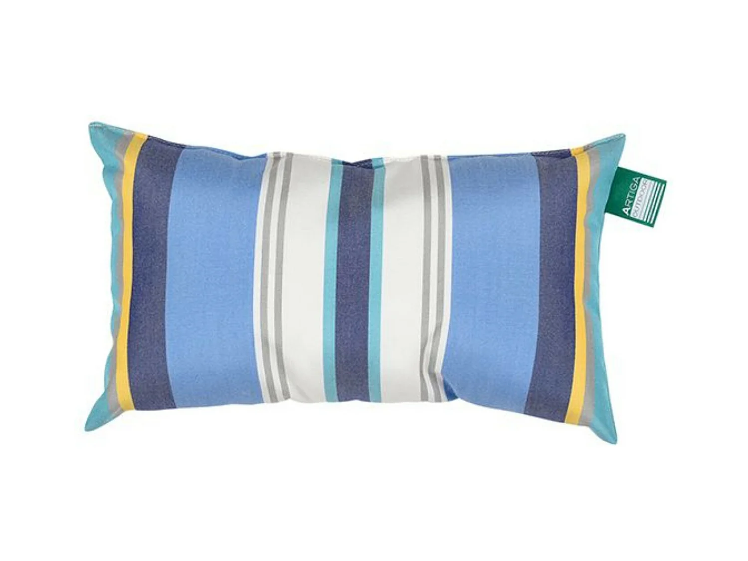 Mini coussin rectangulaire 40 x 24 cm - 100% Coton- Bleu/Blanc - PAROS