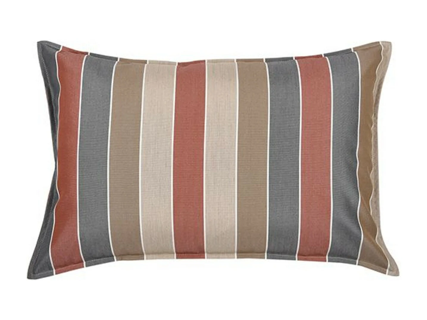 Coussin rectangulaire 70 x 45 cm - 100% Coton- Marron/Rouge - JERSEY