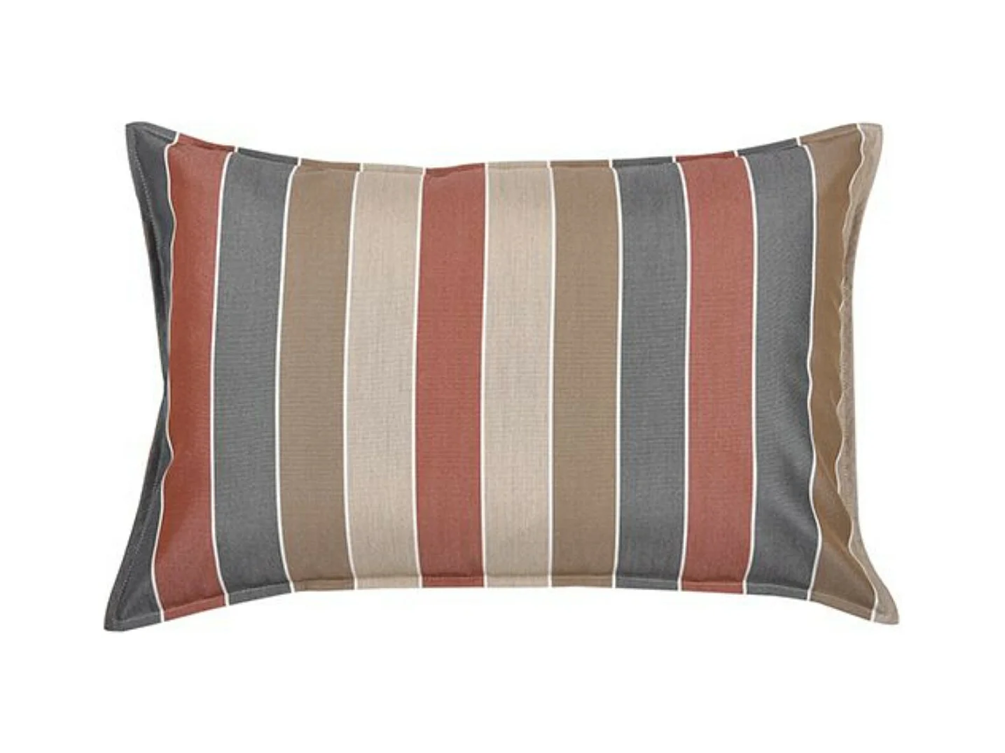 Coussin rectangulaire 70 x 45 cm - 100% Coton- Marron/Rouge - JERSEY