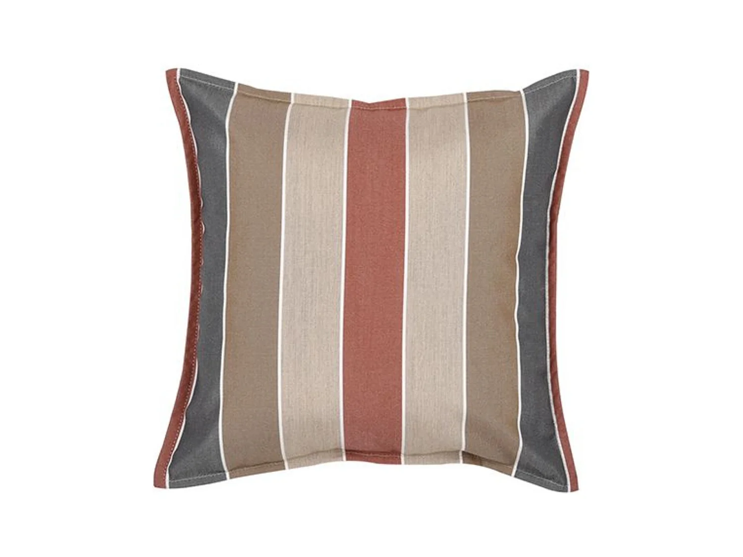 Petit coussin carré 40 x 40 cm - 100% Coton - Marron/Rouge - JERSEY
