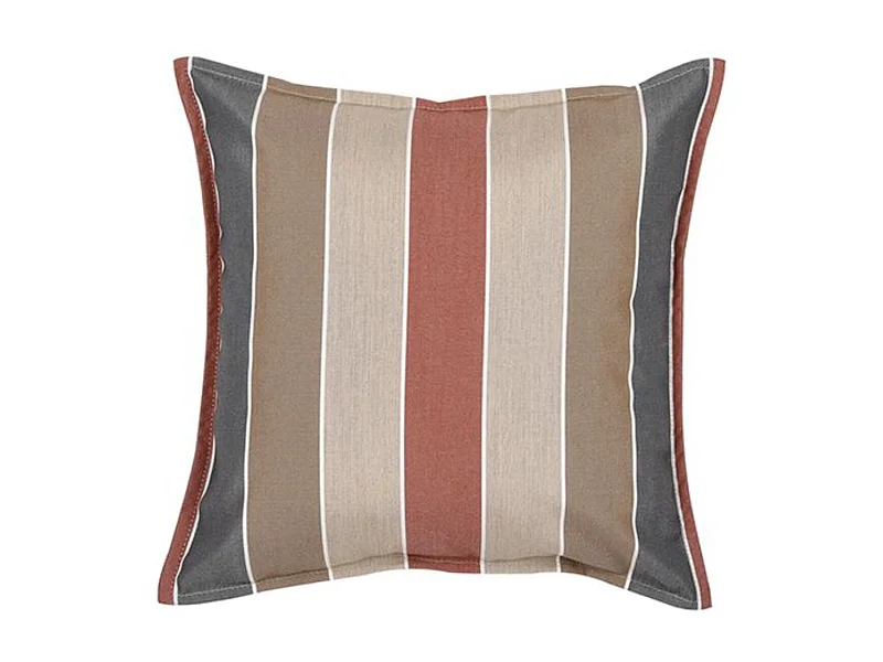 Petit coussin carré 40 x 40 cm - 100% Coton - Marron/Rouge - JERSEY