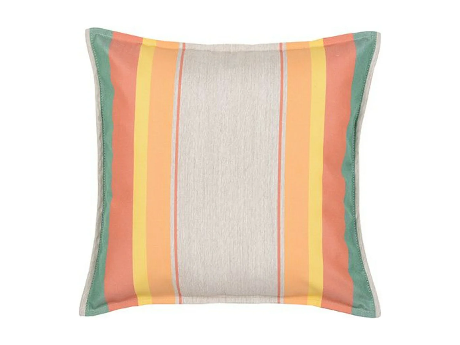 Petit coussin carré 40 x 40 cm - 100% Coton - Orange/Bleu - CANARIES