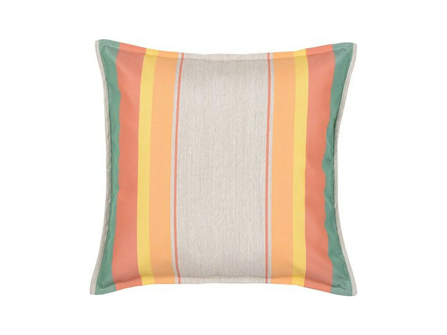 Petit coussin carré 40 x 40 cm - 100% Coton - Orange/Bleu - CANARIES