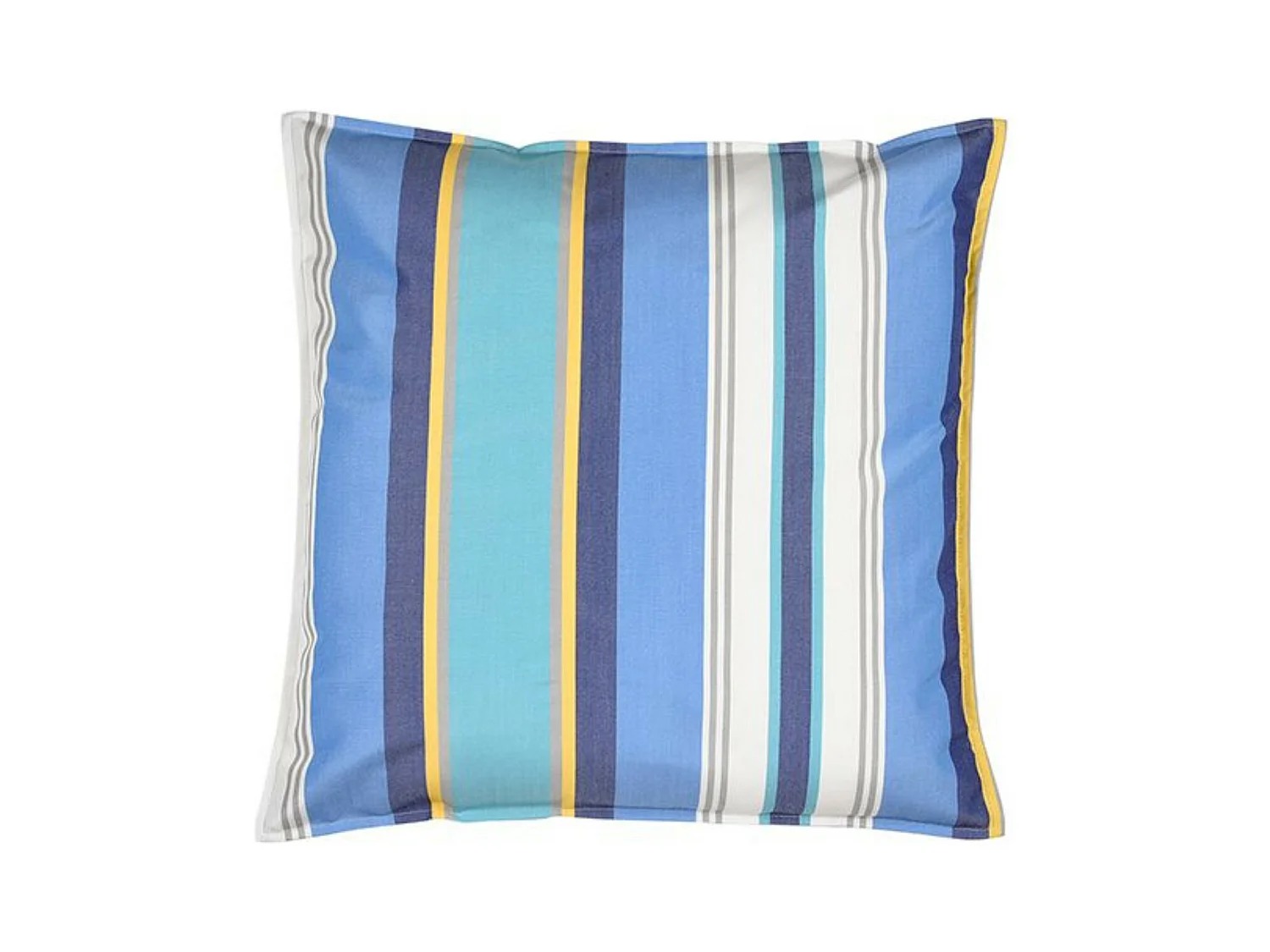 Moyen coussin carré 60 x 60 cm - 100% Coton- Bleu/Blanc - PAROS