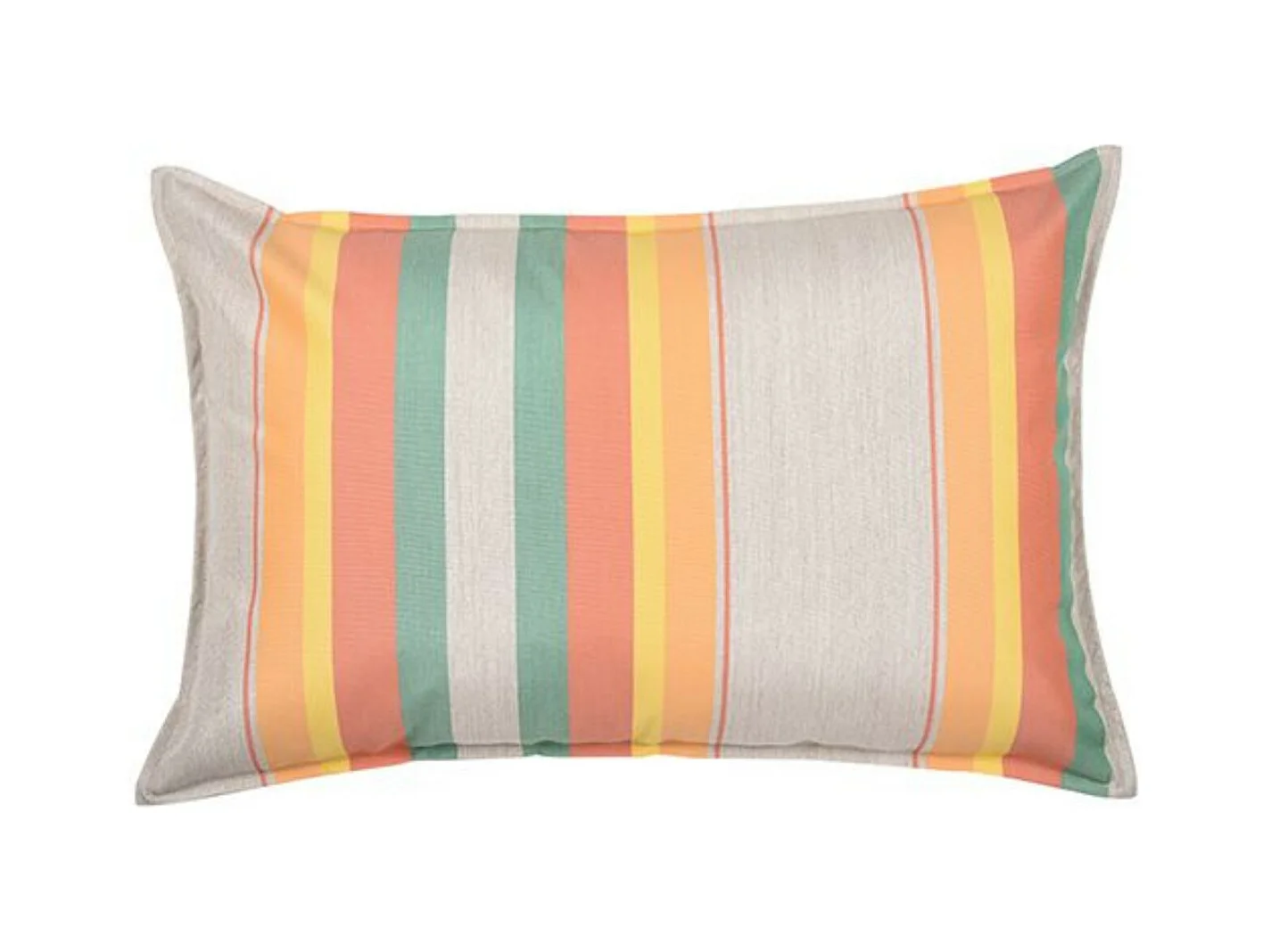 Coussin rectangulaire 70 x 45 cm - 100% Coton- Orange/Bleu - CANARIES