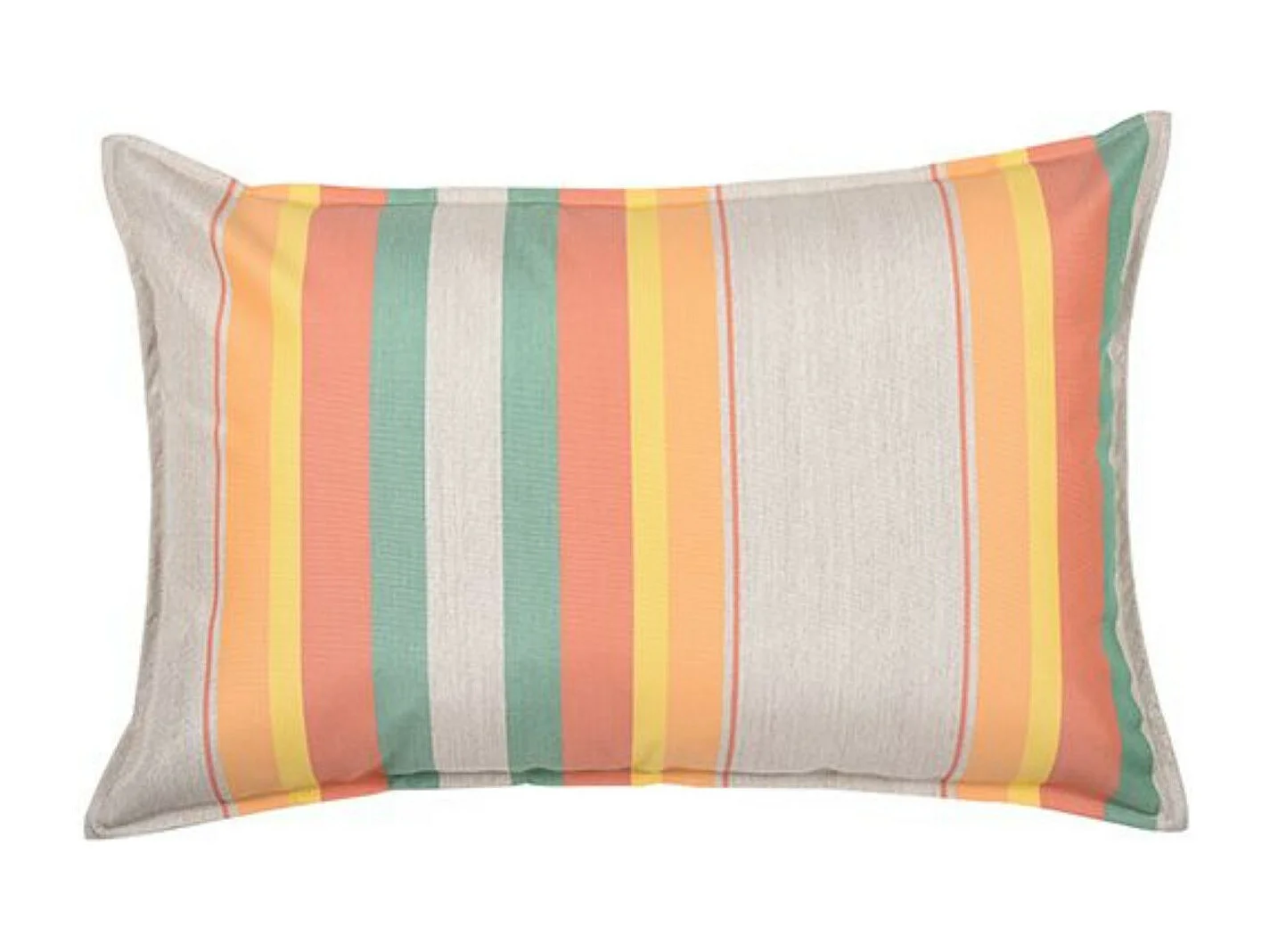 Coussin rectangulaire 70 x 45 cm - 100% Coton- Orange/Bleu - CANARIES